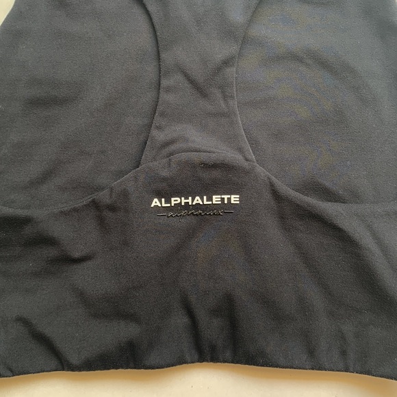 Alphalete Black Racerback Sports Bra High Neck Crop Top Size Small - Picture 5 of 9